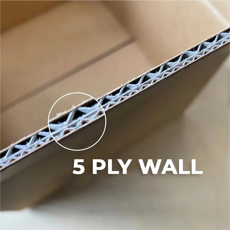 20pcs Heavy Duty 180 x 130 x 100mm Brown Regular Slotted Mailing Box