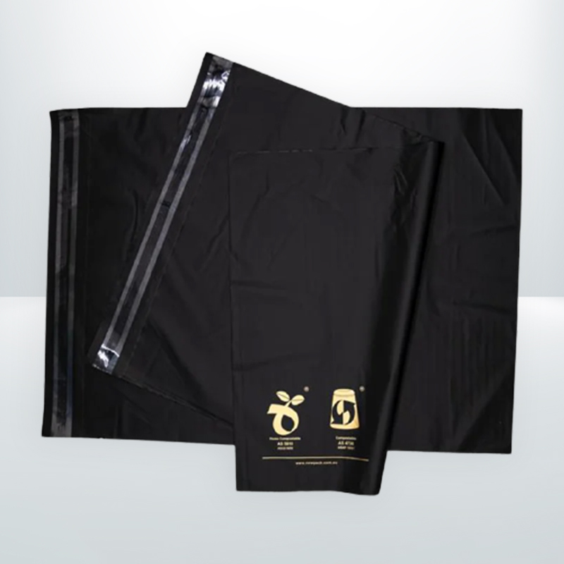 100pcs 350mm x 480mm Black Compostable Mailer