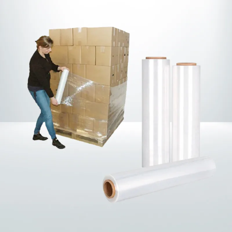 4pcs 500mm X 400M X 25U Plastic Shrink Wrap Roll White