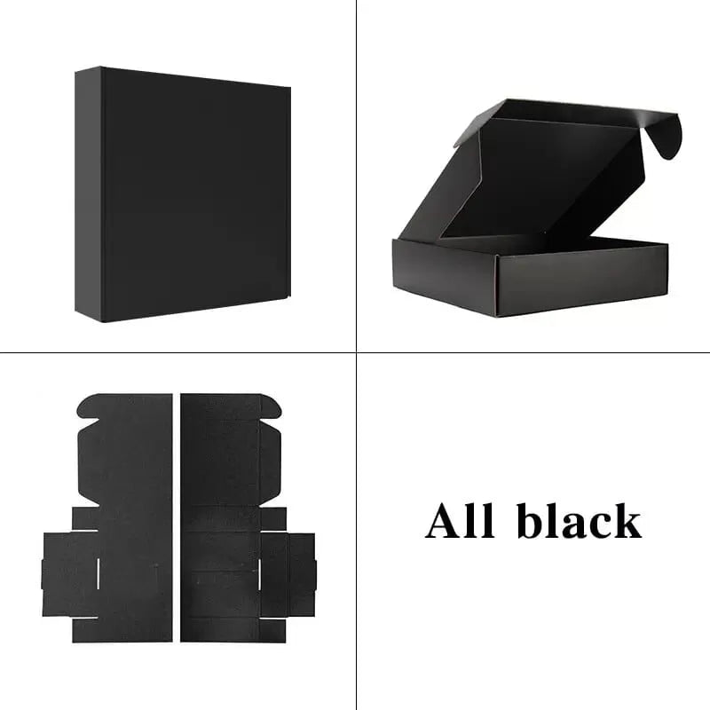 50 Pcs 220x160x77mm Mailing boxes Full Black BXP1