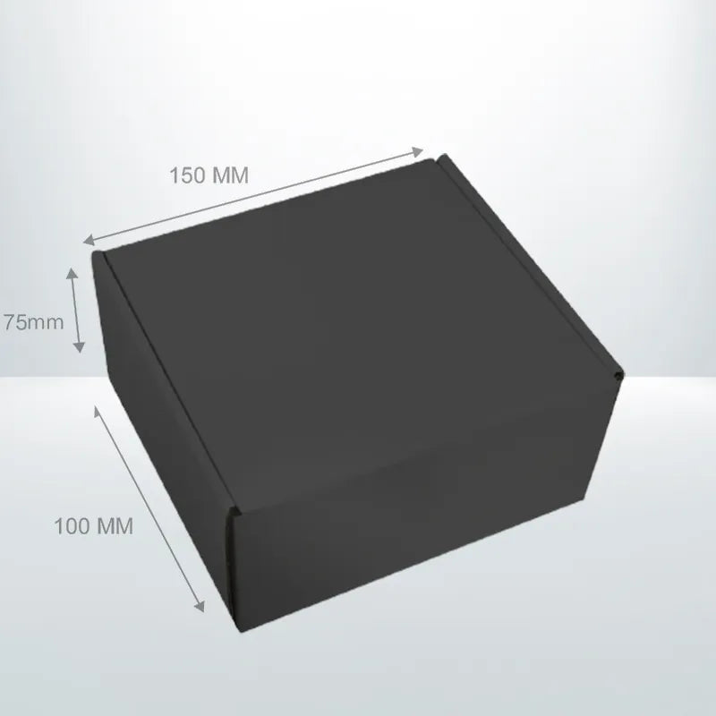 100pcs 150 x 100 x 75mm Black Self Lock Mailing Box