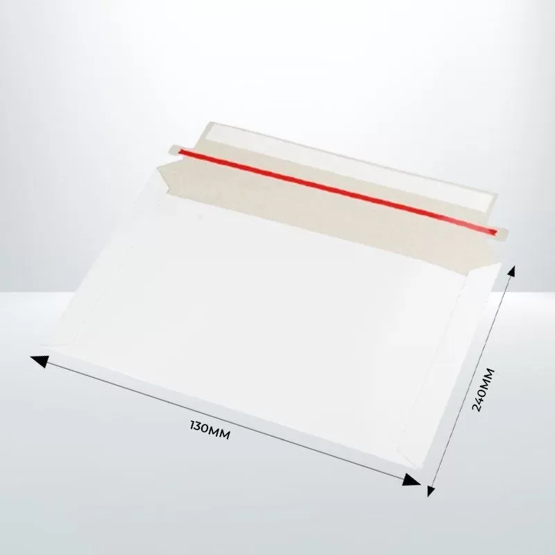 500pcs White Card Mailer Envelopes 130x240mm DLX 300 gsm
