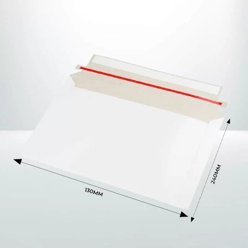 200pcs White Card Mailer Envelopes 130x240mm DLX 300 gsm