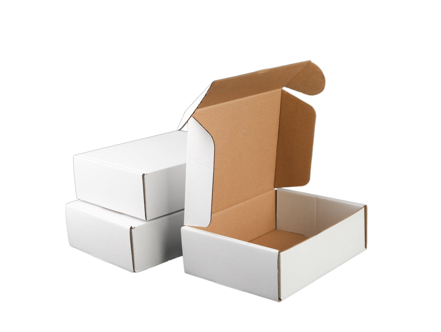 100pcs 220 x 160 x 77mm White Mailing Box Diecut
