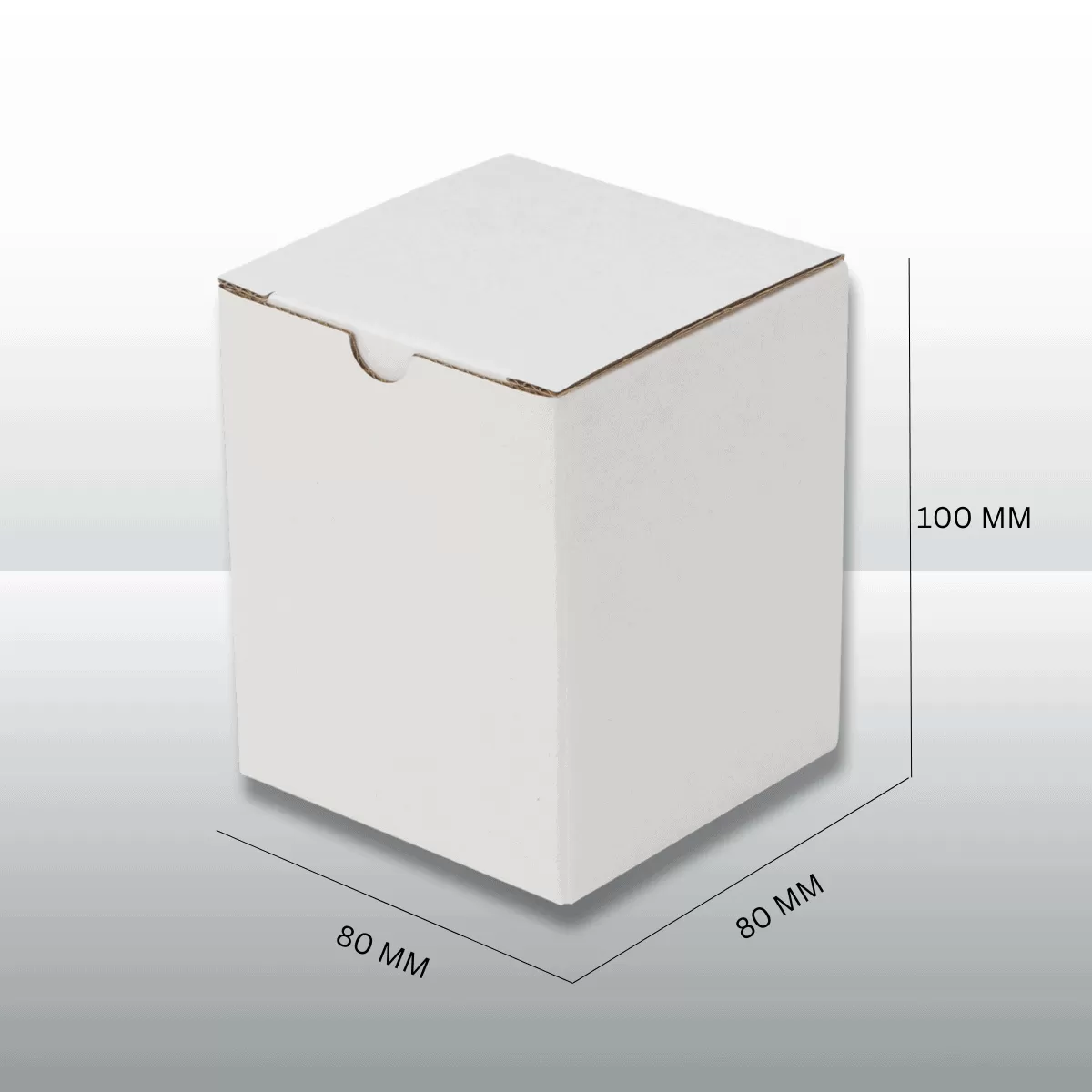 100pcs 80x80x100mm White Candle Mailing Box
