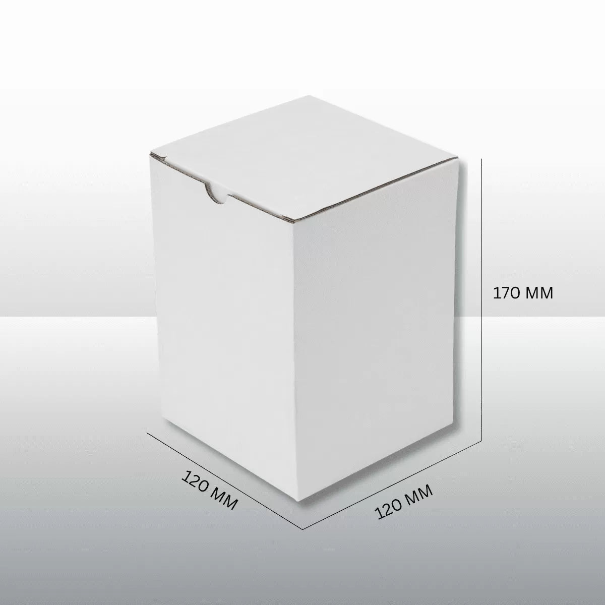 100pcs 120x120x170mm White Candle Mailing Box