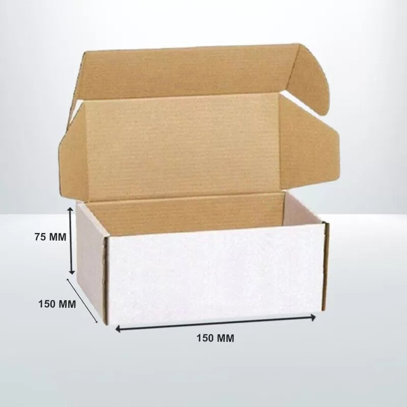 100 Pcs White Mailing Box 150 x 150 x 75mm Die Cut self lock