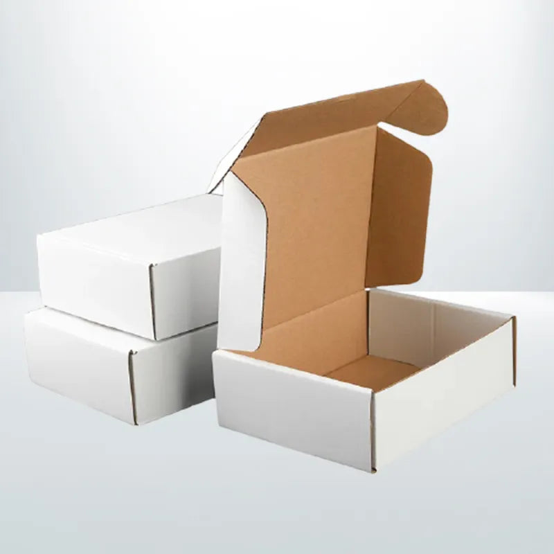 100pcs 220 x 160 x 77mm White Mailing Box Diecut