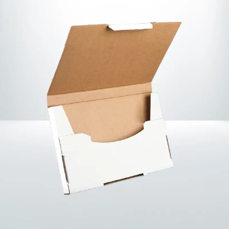 100Pcs 180 x 100 x 16mm White Flat Mailing Box Diecut