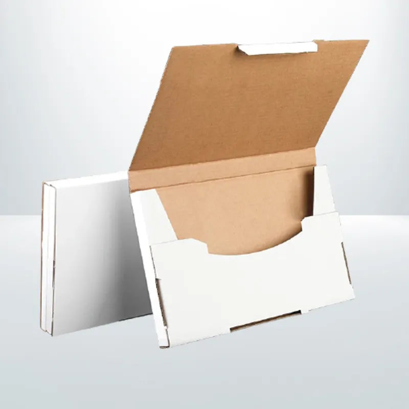 100Pcs 180 x 100 x 16mm White Flat Mailing Box Diecut