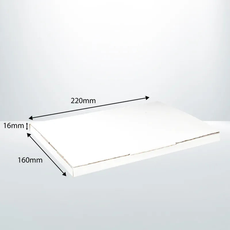 100pcs 220 x 160 x 16mm A5, B22, C5 White Mailing Box Flat