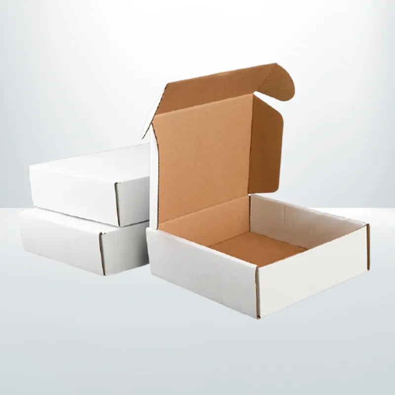 100pcs 250 x 180 x 75mm White Mailing Box Diecut Carton Mailer