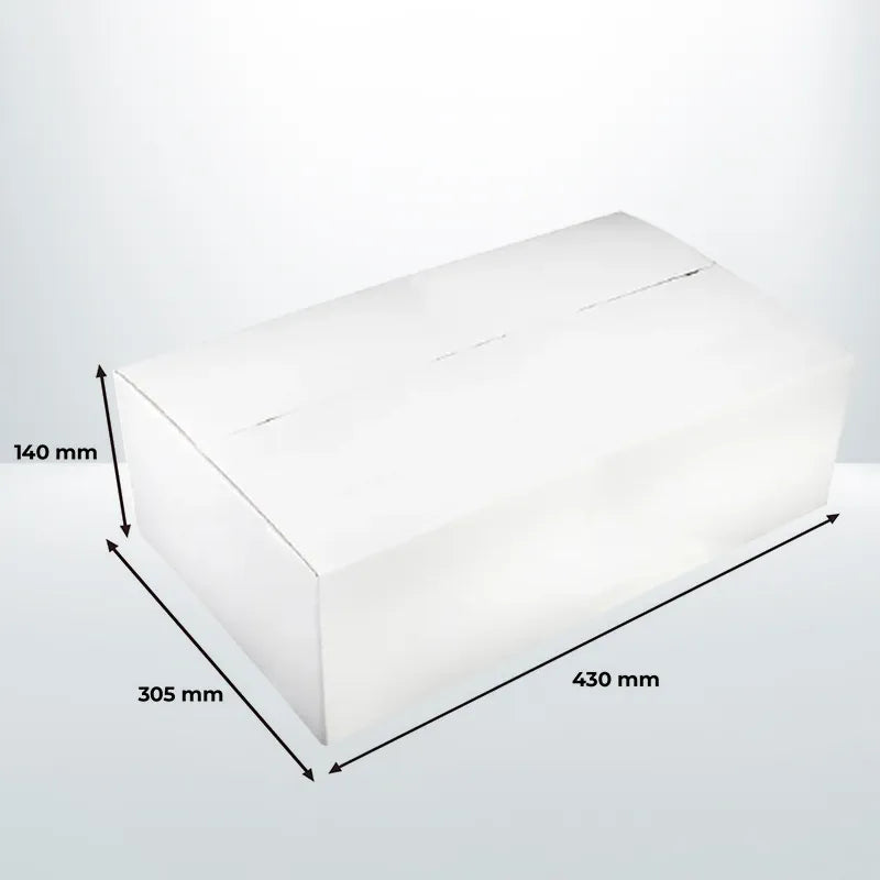 50pcs 430 x 305 x 140mm Mailing Box White BXP4