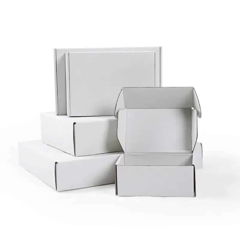 100pcs 174 x 128 x 53mm Full White Mailing Box
