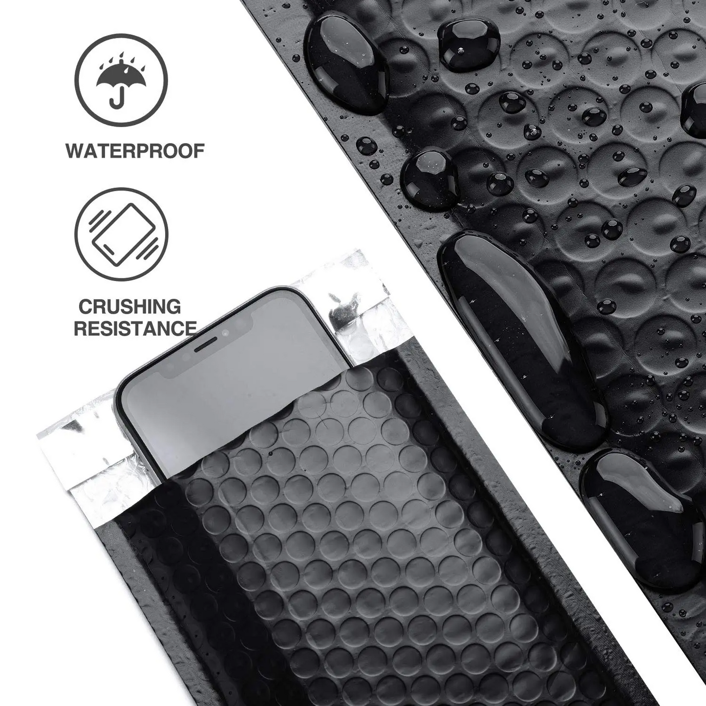 160x230mm Black Poly Bubble mailer | Padded envelope