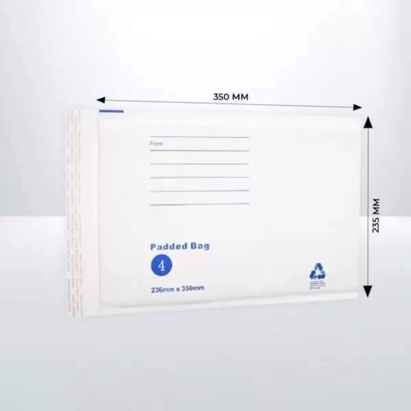 235mmx350mm Bubble Mailer White Printed Padded Bag Envelope