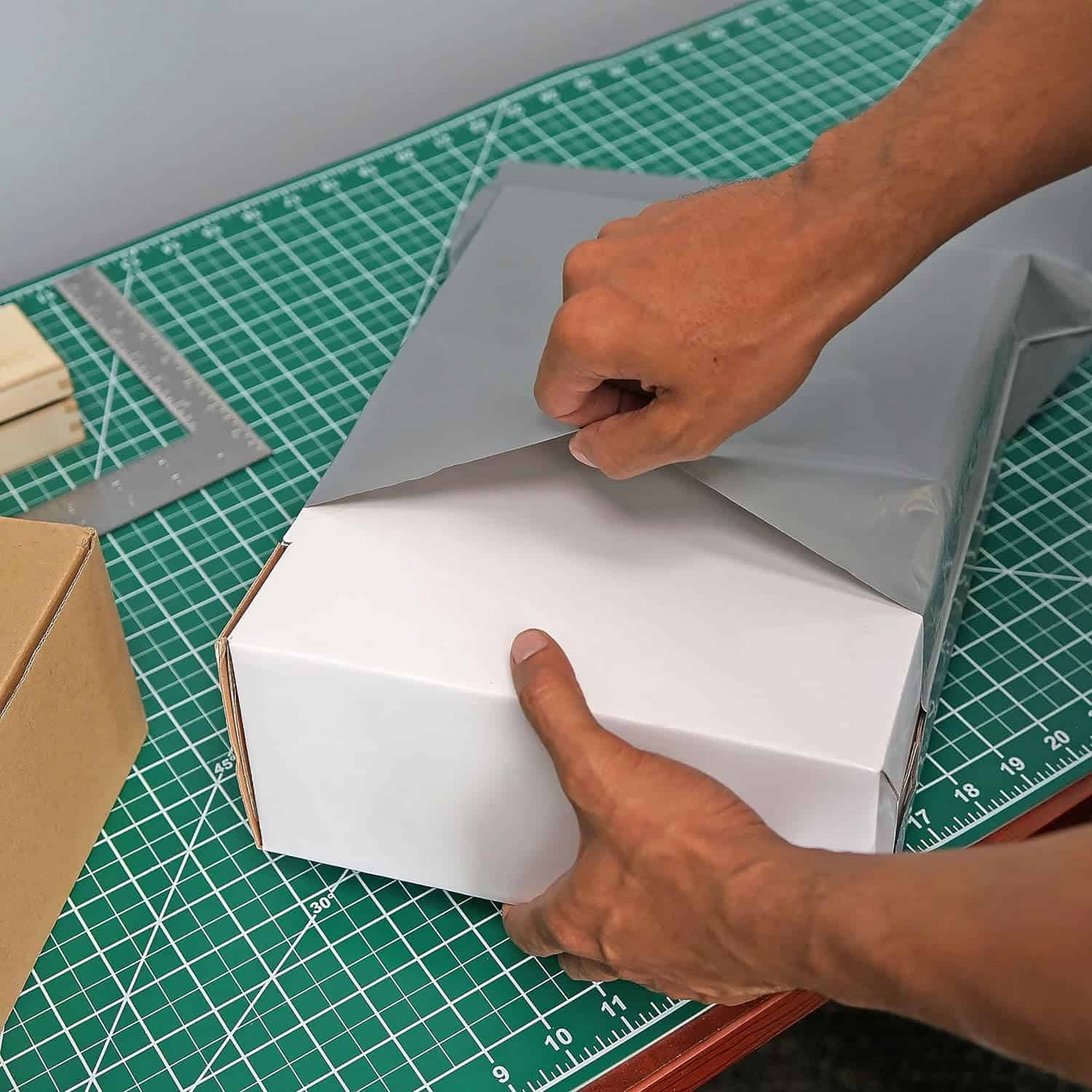 450mm x 500mm Grey Plastic Poly Bags Courier Shipping