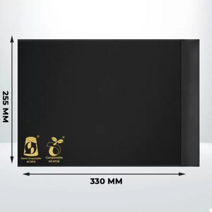 200pcs of Compostable mailer Black 350mmx480mm