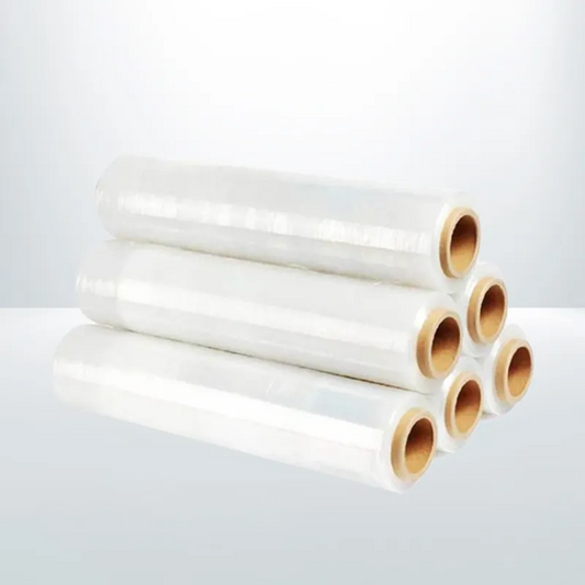 8 Pcs 500mm X 400M X 25U Plastic Pallet Shrink Wrap Rolls 