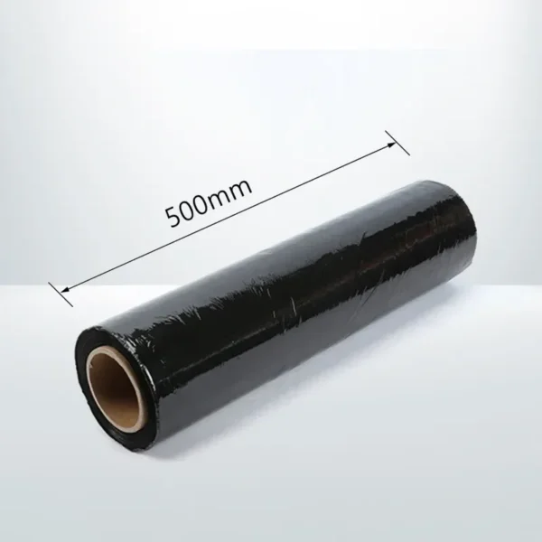 8pcs 500mm X 400M X 25U Black Plastic Shrink Wrap Roll