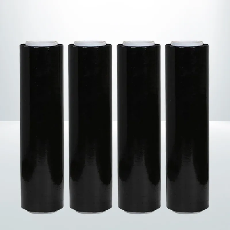 4pcs 500mm X 400M X 25U Plastic Shrink Wrap Roll Black