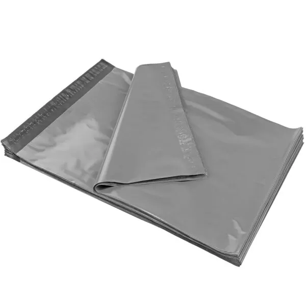 100pcs 350mm x 480mm Dark Grey Poly Bags Courier Shipping