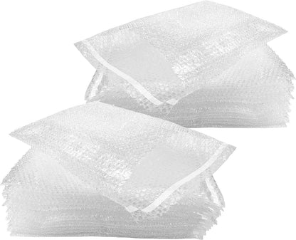 500x Bubble Pouch Bag 100 x 180mm Clear Bubble Wrap Self Seal Bags