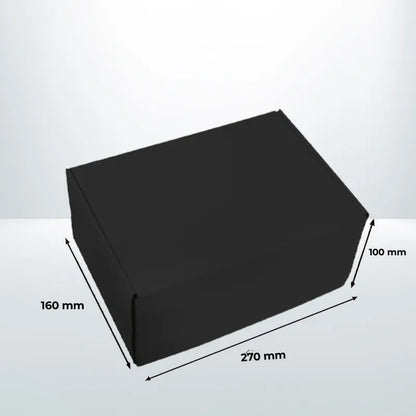 50x Mailing Box 270 x 160 x 100mm Black Diecut Fit Australia POST 1KG 3KG satchel