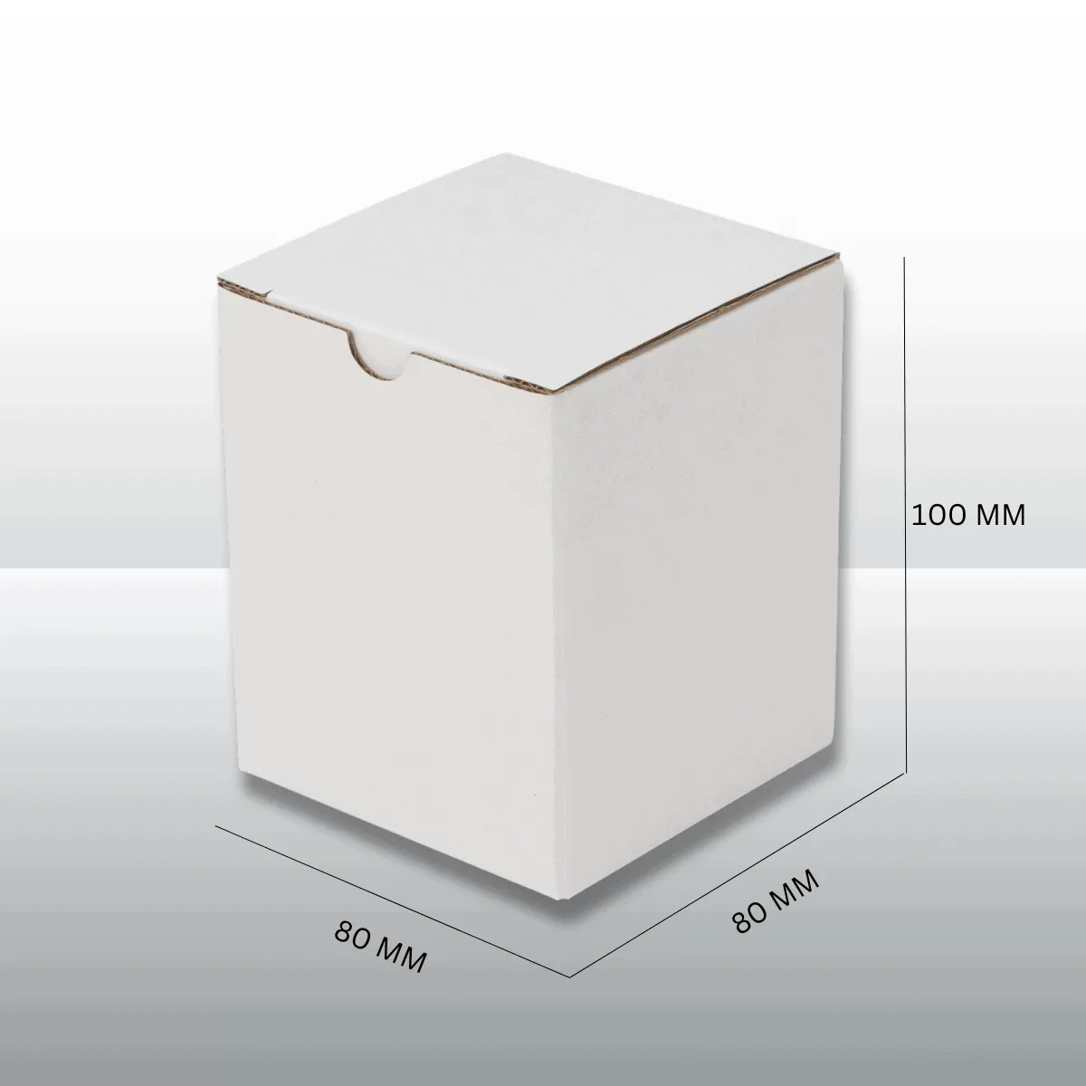 100pcs 80x80x100mm White Candle Mailing Box 
