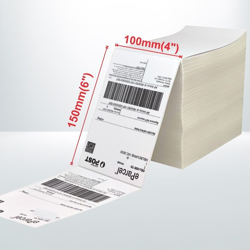 6x1000pcs Thermal Direct Shipping Label 4x6 Fan-Fold