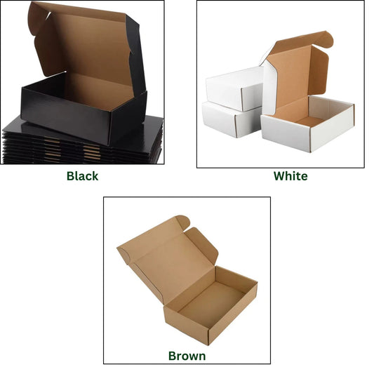 50x Mailing boxes 310x230x105mm Diecut Box Tuck front A4