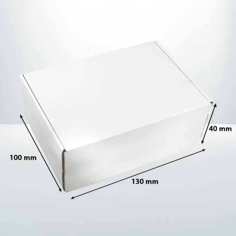 100pcs 130x100x40mm White Mailing boxes Diecut box
