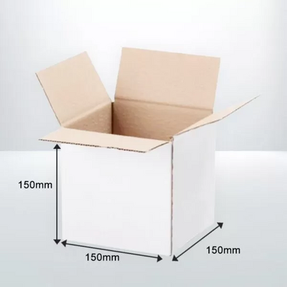 100pcs 150 x 150 x 150mm White Mailing Box Cube