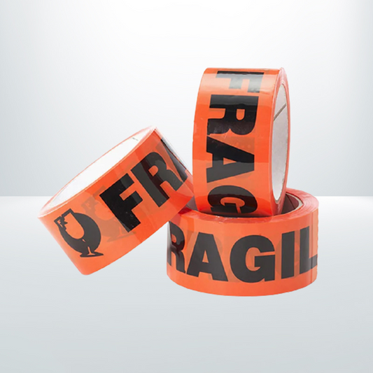 36 Rolls 48mmx75m Fragile Packaging Tapes Orange and Black