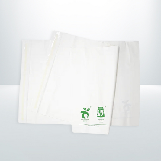 100pcs 350mmx480mm White Compostable Mailer  