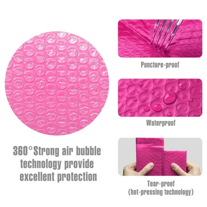 215x280mm Pink Poly Bubble mailer