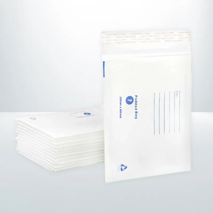 100x 360 x 485mm White Bubble Mailer Printed Padded Envelope