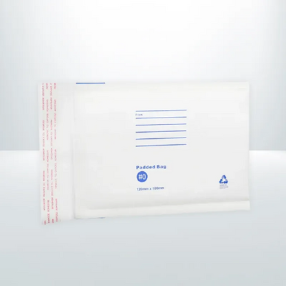 120mm x 180mm White Bubble Mailer Printed Padded Bag Envelope