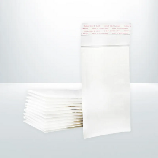200x Bubble Mailer 120mmx180mm #0B White Plain Padded Bag Cushioned Envelope