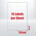 14UP A4 Peel & Paste Office Mailing Address Sticker Labels Self Adhesive