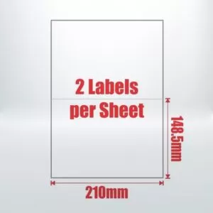 2UP A4 Peel & Paste Office Mailing Address Sticker Labels Self Adhesive